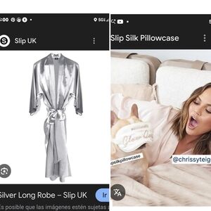 SLIP SILK  Silver Long Robe – Slip